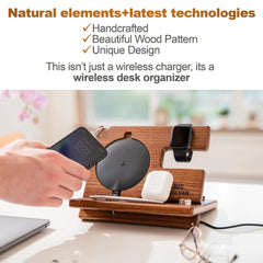 Eco-Friendly Wooden Phone Charging Dock