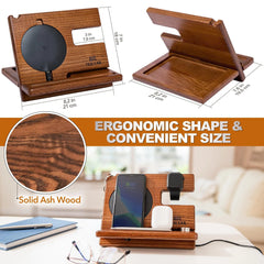 Eco-Friendly Wooden Phone Charging Dock